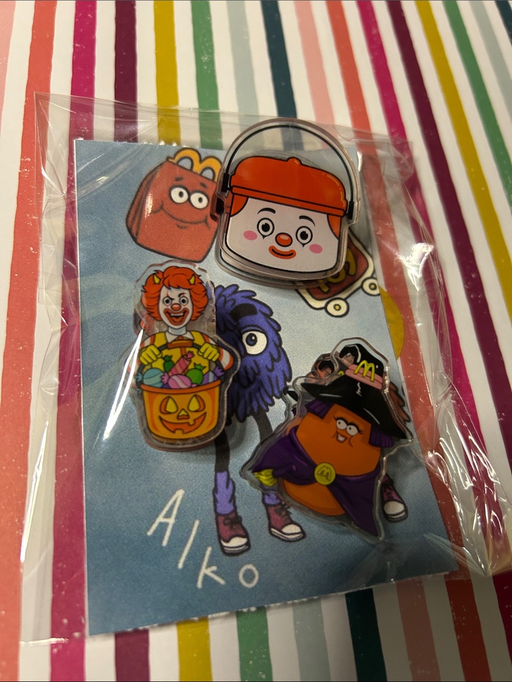 McDonald's Halloween Character Binder Clips